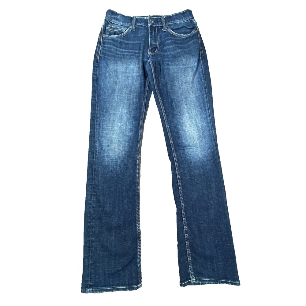 Buckle BKE Jake Jeans Fits 28x30 Blue Denim Cotton Stretch Straight Leg Comfort